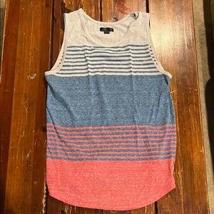 Striped Tank Top in White, Blue, and Red